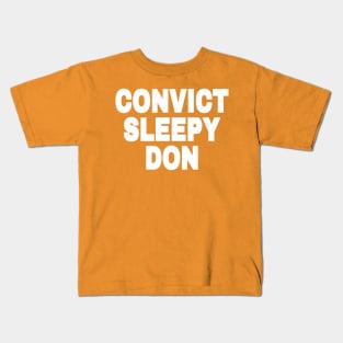 Convict Sleepy Don - White - Back Kids T-Shirt